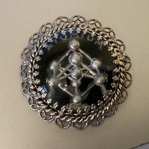 Atomium brooch